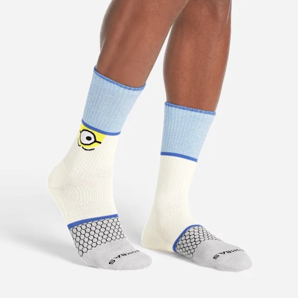 BOMBAS MINIONS 4 PACK CALF CREW SOCKS M UNISEX - Picture 2 of 11